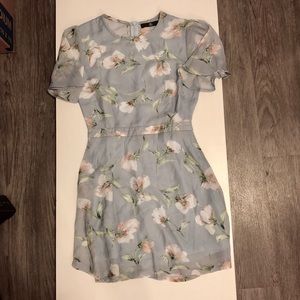 Chiffon Floral Mini Dress